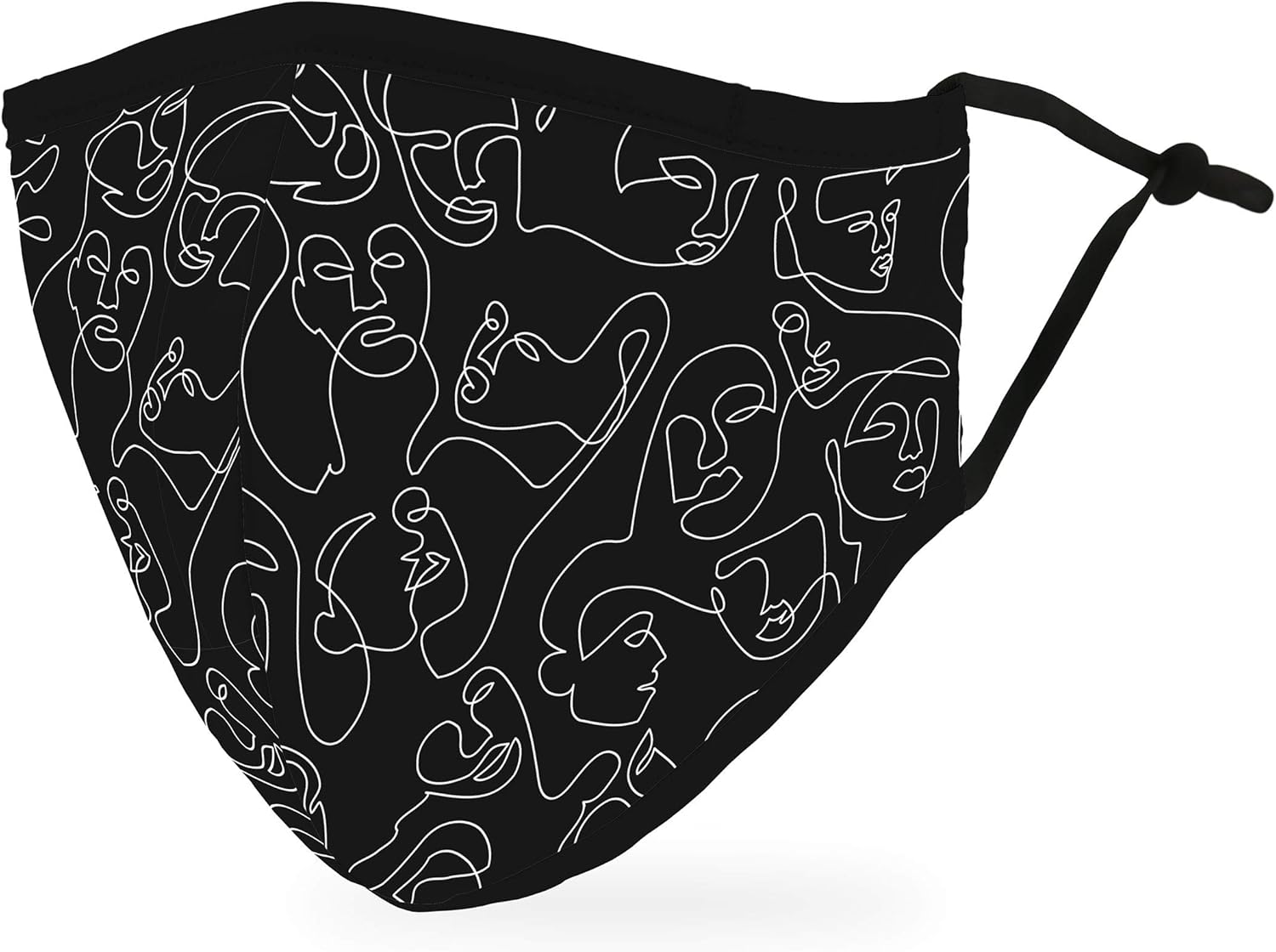 WEDDINGSTAR 3-Ply Adult Washable Cloth Face Mask Reusable and Adjustable with Filter Pocket - Many Faces