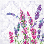 IHR Ideal Home Range Cocktail Napkins Disposable 3-Ply Paper Party Napkin Pack, 5" x 5", Lavanda Lavender, 20-Count