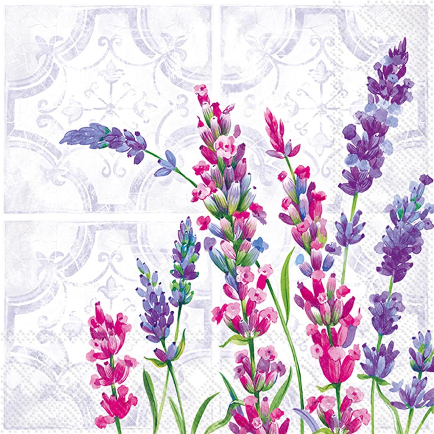 IHR Ideal Home Range Cocktail Napkins Disposable 3-Ply Paper Party Napkin Pack, 5" x 5", Lavanda Lavender, 20-Count