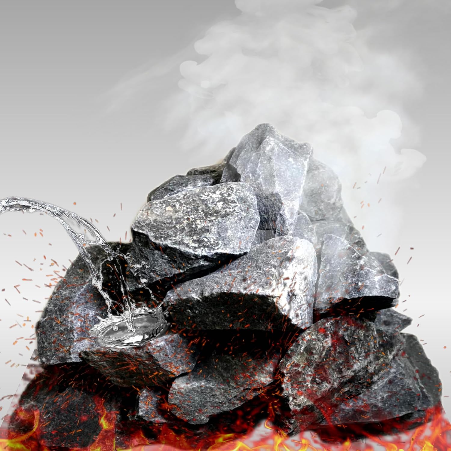 Sauna Rocks/Sauna Stones, 35 lb Box of Lava Rock for Steam Sauna, Sauna Stone