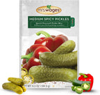 Mrs. Wages Medium Spicy Pickles Quick Process Mix, Quick and Easy, Simple-To-Use, Flavorful Spice, Easy Way to Make Pickles| Great Snack, 6.5 oz Packet (Value Pack of 12)