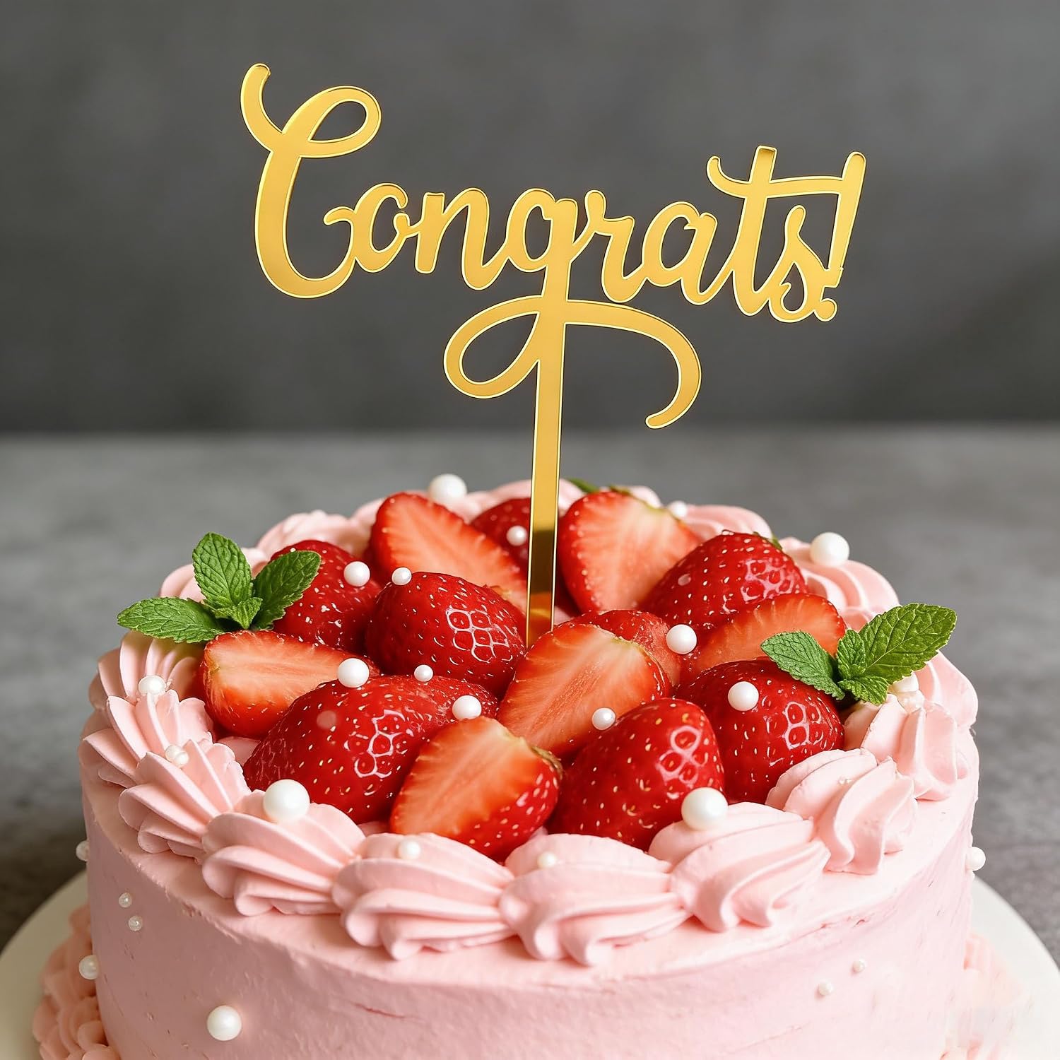Congratulations Cake Topper - Congrats Cake Topper - Graduation,Wedding,Retirement,Birthday,Anniversary,Celebration Party Decorations