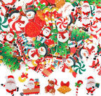 300pcs Edible Wafer Paper Cupcake Decorations & Cake Toppers for Xmas Festival & Birthday Party Food Decor