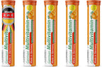 T&D German Multvitamin 10 Vitamins - 100 Vegan Drink Effervescent Tablets - Orange Flavor - Made in Germany