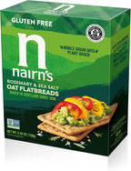 Nairn's Gluten Free Flatbread Crackers, Rosemary & Sea Salt, 5.29oz (Pack of 6)