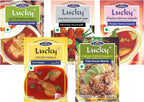Lucky Masale Party Pack 2 (Chicken Fry, Chicken Lollypop, Mutton Korma, Meat Masala and Chicken Biryani) - Low in Sodium/No MSG/No Artificial Color