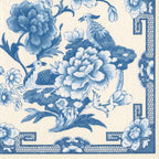 Entertaining with Caspari Cocktail Napkin, Blue and White, Box of 40
