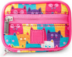 Made Easy Kit Pill Case - Weekly Medicine Organizer with Removable Seven-Day Vitamin & Supplement Box - Premium Neoprene for Travel Purse Accessory (Colorful Cat)