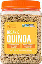 BetterBody Foods Organic Quinoa, Vegan, Gluten Free, Low Glycemic Rice Replacement, 3 Lb