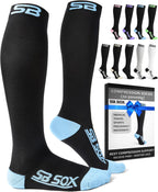 SB SOX Compression Socks for Men & Women (20-30mmHg) – Best Compression Socks for Travel, Medical, Sports, and Daily Wear - XXL Sizes too!