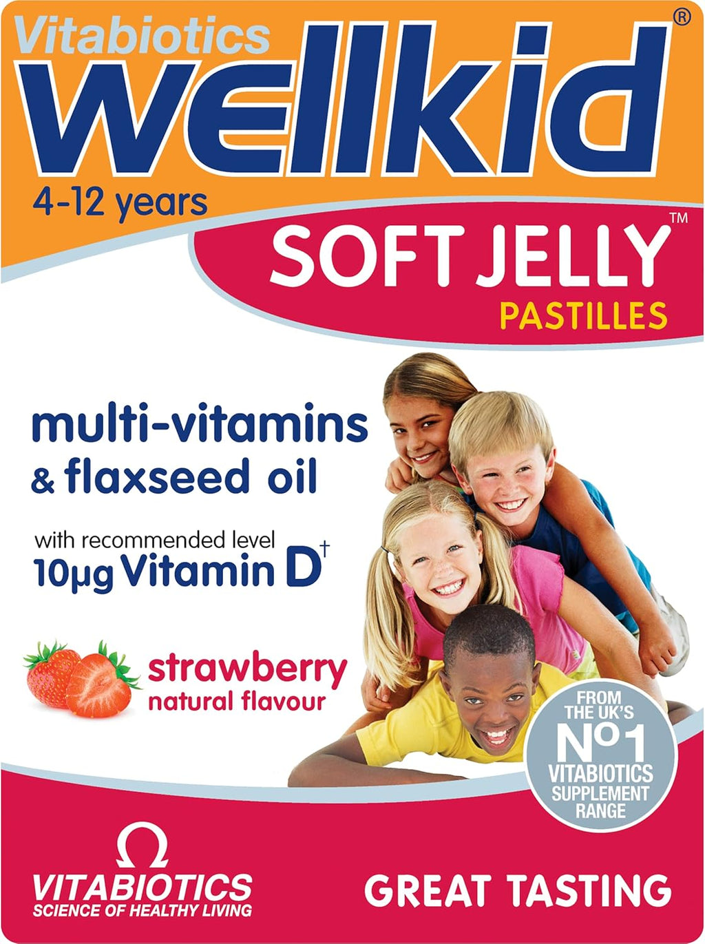 Wellkid Soft Jelly Strawberry Pastilles - Pack of 30