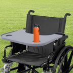Foldable Wheelchair Tray Table with Cup Holders Wheelchair Lap Desk for Adults, Seniors Eating Reading Resting