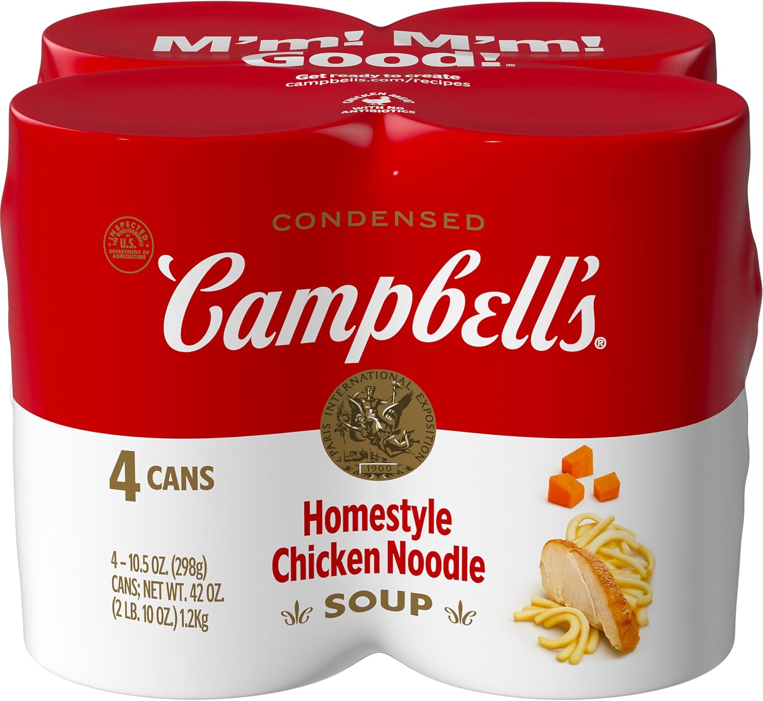 Campbell's Condensed Homestyle Chicken Noodle Soup, 10.5 Ounce Can (Pack of 4)