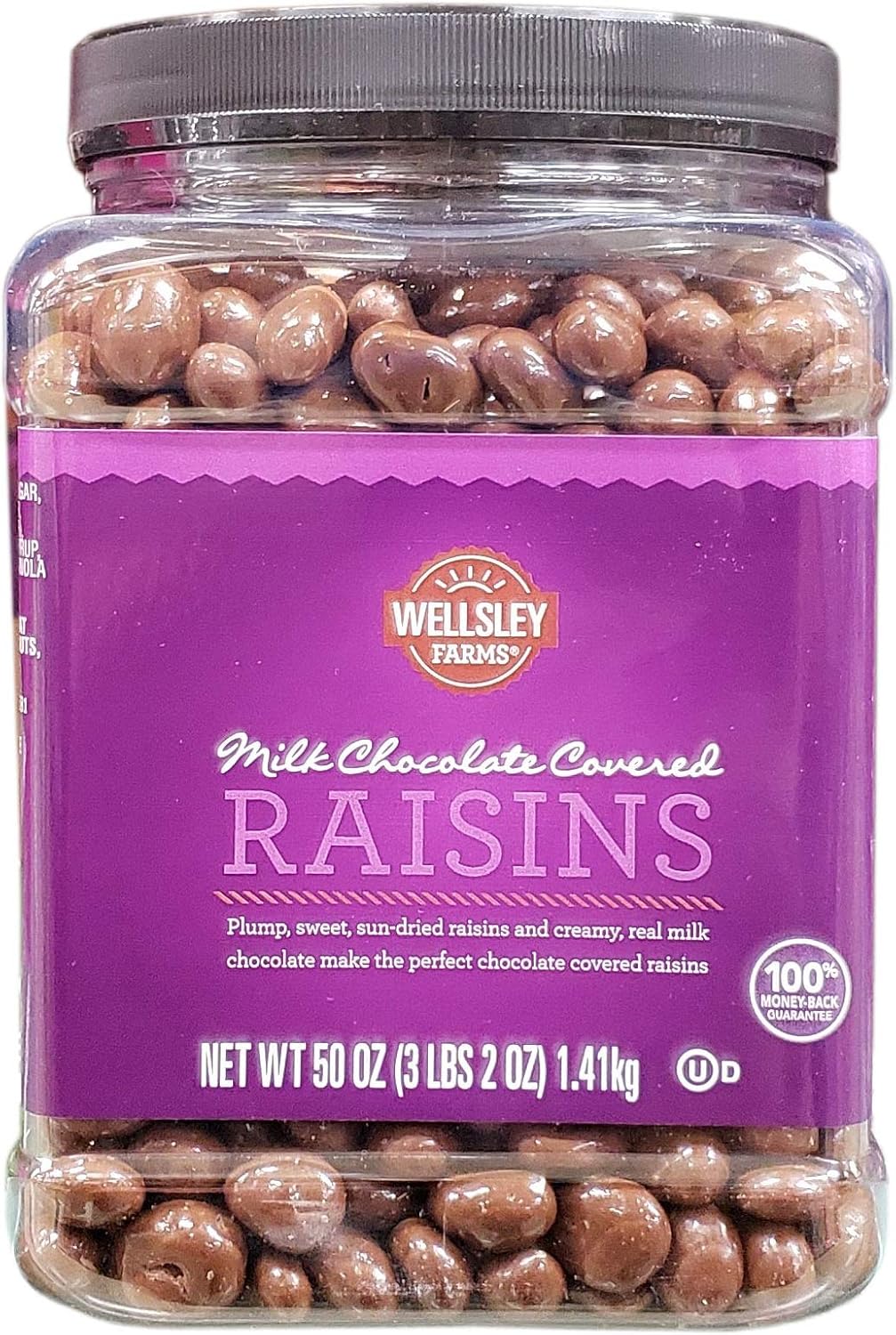 Wellsley Farms Milk Chocolate Covered Raisins, 3 lbs 2 oz - Creamy Milk Chocolate & Sweet Sun-Dried Raisins, Kosher & Gluten-Free