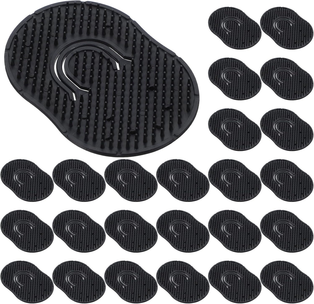 24Pcs Palm Combs, Soft Pocket Combs for Men Women, Portable Scalp Comb, Portable Pocket Hair Brush, Scalp Massager Shampoo Comb (Black)