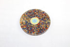 Jet Mix Chakra Gemstone Orgone Tea Coaster Flower of Life Round 40 Page Booklet Jet International Crystal Therapy India