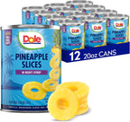Dole Pineapple Slices in Heavy Syrup - Dole Canned Fruit - Rich Source of Vitamin C - 20 oz Cans - 12 Pack