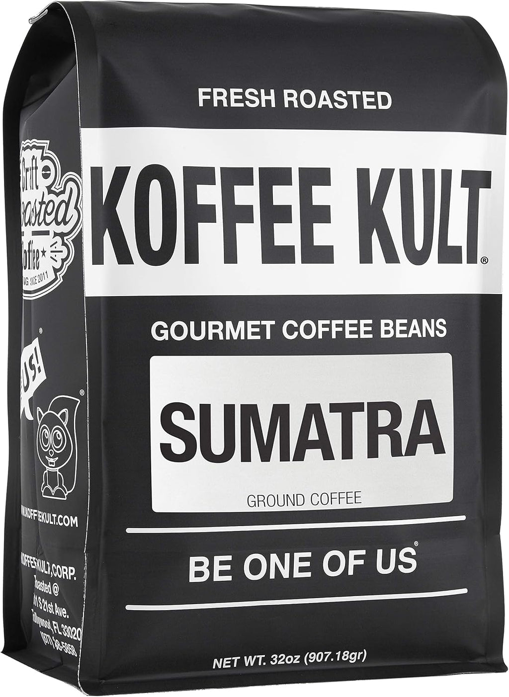 Koffee Kult Sumatra Coffee Ground Dark Roast - Indonesian Fresh Roasted Single Origin (Ground, 32oz)