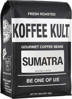 Koffee Kult Sumatra Coffee Ground Dark Roast - Indonesian Fresh Roasted Single Origin (Ground, 32oz)