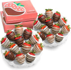 A Gift Inside 24 Dark, Milk & White Delight Chocolate Covered Strawberries