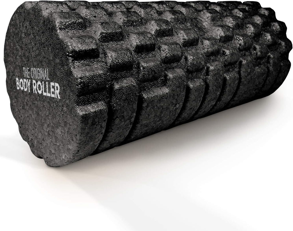 The Original Body Roller - High Density Foam Roller Massager for Deep Tissue Massage of The Back and Leg Muscles - Self Myofascial Release of Painful Trigger Point Muscle Adhesions - 13" Black