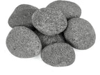 Skyflame 3-5 Inch Round Lava Rock Pebbles, 10 Pounds Black Natural Tumbled Stones for Indoor Outdoor Gas Fire Pit|Fireplaces|Garden Landscaping Decoration| Cultivation of Potted Plants