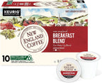 New England Coffee Single Serve Pods, Breakfast Blend Medium Roast 10 Count (Pack of 6)