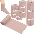 Elastic Bandage Wrap, 4Pcs Compression Wrap(2",3",4",6"), Stretch Sports Bandage Tape Roll for Legs, Arms, Ankle, Wrist, Elbow, Foot, Knee, Tummy, Body