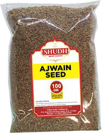 SHUDH Ajwain Seeds (Carom Bishops Seed) Spice Whole 3.5oz (100g) ~ Natural | Vegan | Gluten Friendly | NON-GMO | Indian Origin