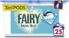 Fairy Non Bio Pods Washing Capsules for Sensitive Skin, 25 Washes