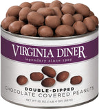 Virginia Diner Double Dipped Chocolatey Covered Virginia Peanuts, Gourmet Natural Gift Tin, 20 Ounce (Pack of 1)