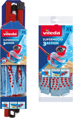 Vileda SuperMocio 3Action XL Compact Mop with Extra Refill