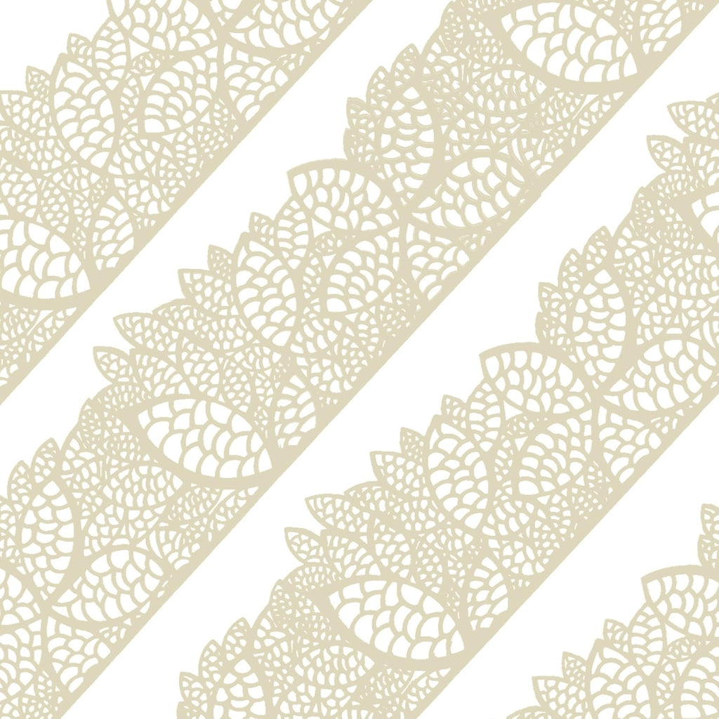 Funshowcase Large Pre-Made Ready to Use Edible Cake Lace Cherry Blossom Ivory White 14-inch 10-piece Set