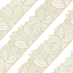 Funshowcase Large Pre-Made Ready to Use Edible Cake Lace Cherry Blossom Ivory White 14-inch 10-piece Set