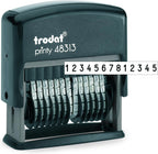 Trodat Printy 48313 Numerals, 13 Characters Font Height, 3.8 mm, Black
