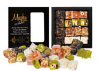 Mughe Gourmet Luxury Sultan Pistachio Turkish Delight Candy Elegant Gift Box - 12.35oz-350g-16pc - Lokum Delights Orange, Hazelnut, Almonds - Perfect Gifts for Mother's Day, Father's Day, Birthday