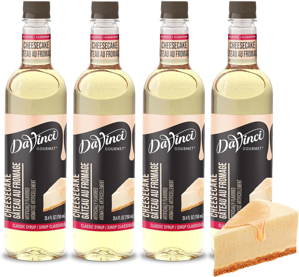 DaVinci Gourmet Classic Cheesecake Syrup, 25.4 Fluid Ounces (Pack of 4)
