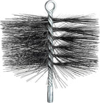 Stanbroil 8 Inch Round Steel Chimney Cleaning Brush with 1/4" NPT Fitting for Masonry Chimney Flue, Works with Most Chimney Rod Sets