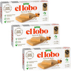 El Lobo Jijona Turron Blando Nougat 3 Pack, Creamy Spanish Almond - Traditional Soft Turrone From Spain, Made with Honey, Gluten Free, 3 x 150g (5.3 oz each)