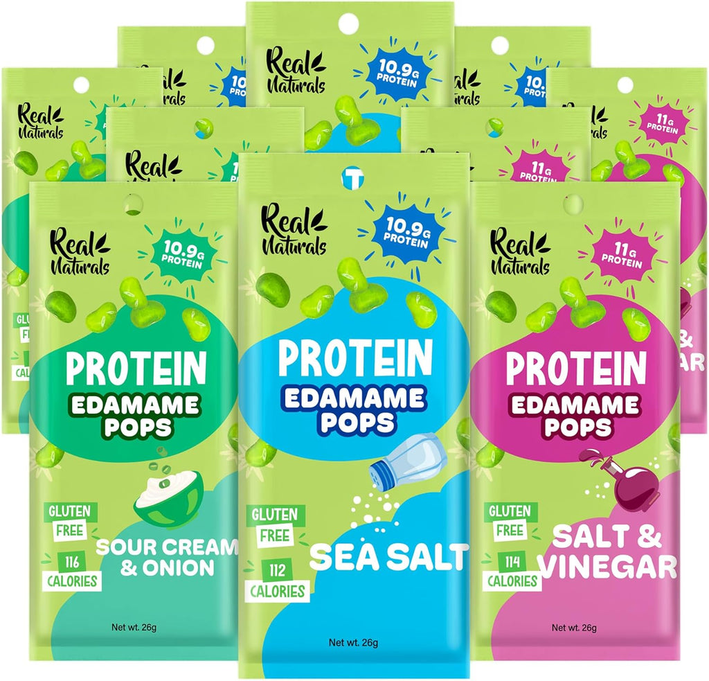 Crunchy Roasted Edamame Beans Snack (Variety Flavor 10 Pack) Healthy High Protein Snacks for adult and Kids, Gluten free, Low Carb, Keto Vegan Japanese Snacks