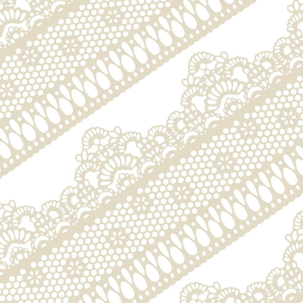 Funshowcase Ready to Use Edible Cake Lace Lattice with Small Daisy Ivory White 14-inch 10-piece Set