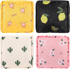4 Pcs Period Bag Menstrual Cup Pouches Sanitary Napkin Storage Bags Portable Feminine Care Pouch Nursing Pad Holder Tampon Bags for First Period Gifts Women Teen Girls