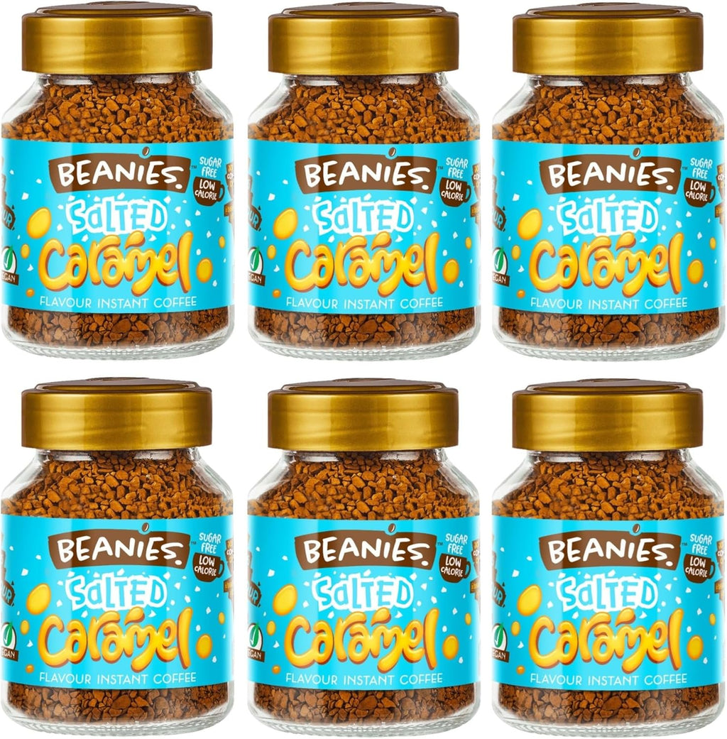 Beanies Salted Caramel Flavoured Instant Coffee 50 g (Pack of 6)