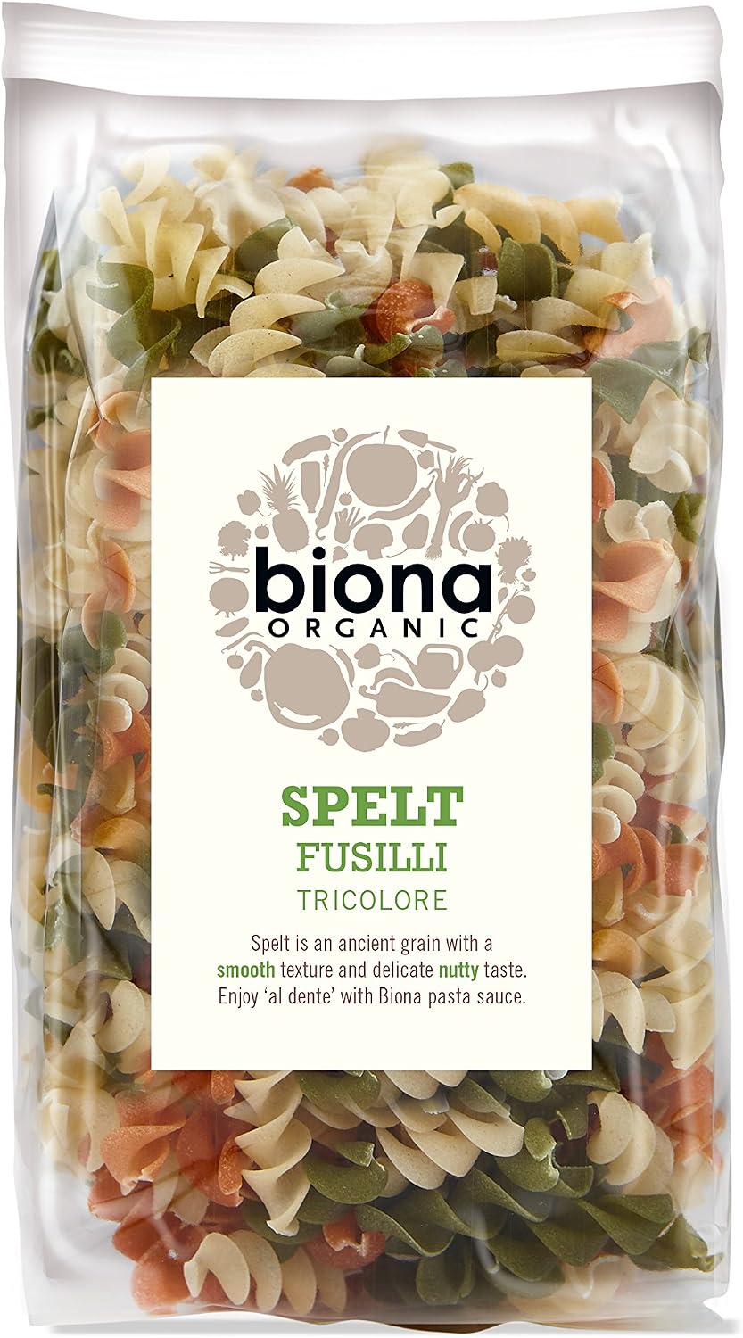 Biona Organic Spelt Fusilli Tricolor 250 g (Pack of 6)
