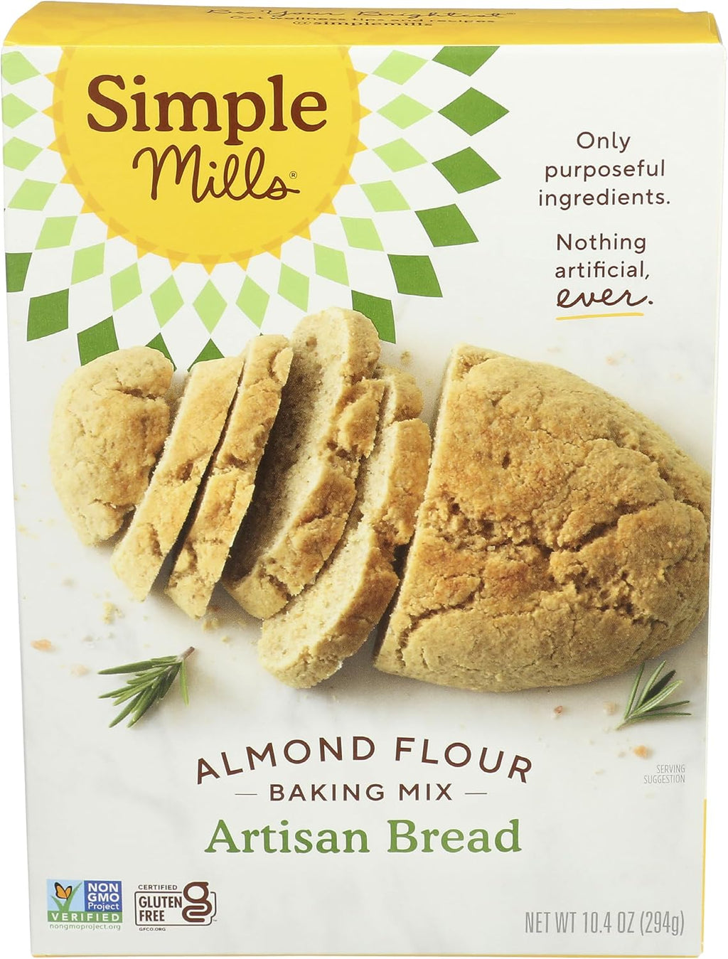 Simple Mills Almond Flour Baking Mix, Artisan Bread Mix - Gluten Free, Plant Based, Paleo Friendly, 10.4 Ounce (Pack of 1)