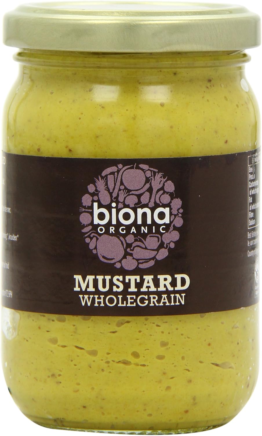 Biona Organic - Mustard - Wholegrain - 200g (Case of 6)