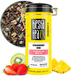 Tiesta Tea - Strawberry Kiwi Herbal Tea, Loose Leaf, Strawberry Hibiscus Kiwi Fruit Tea, Premium Caffeine-Free Herbal Blend, Make Hot or Iced & Up to 50 Cups, 5 oz Refillable Tin