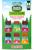 Black Forest, Stretch Island, Fruit Strips, Cherry, Apple, Raspberry, Grape, Strawberry, and Apricot, Zero Grams Added Sugar Non-GMO, 48 ct