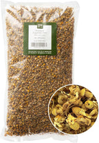 Egyptian Chamomile Whole Flowers, by Herb Co, Premium Matricaria Recutita, Mildly Scented with Apple-Like Flavor, 1 lb
