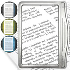 MAGNIPROS Patented 3X Large LED Page Magnifier for Reading | Eye Caring 3 Color Light Modes & Anti-Glare Lens to Reduce Eye Strain-Perfect for Small Prints, Aging Eyes, Low Vision and Seniors